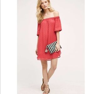 Anthropologie Tryb Andorra off-shoulder mini dress